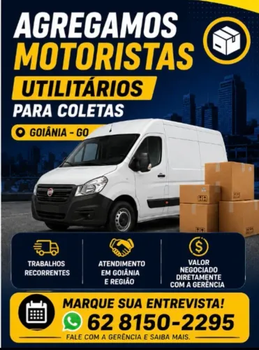 AGREGAMOS MOTORISTAS UTILITÁRIOS ? COLETAS