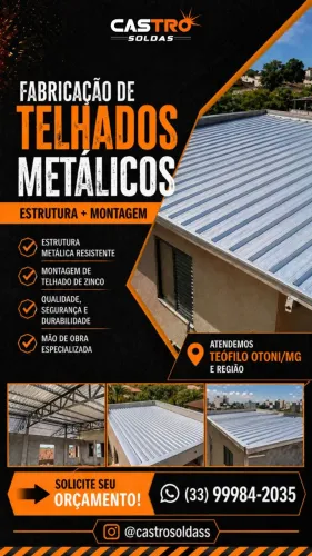 Fabricação e Montagem de Telhados Metálicos
