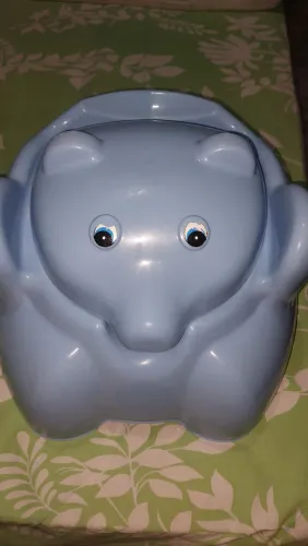 TRONINHO INFANTIL URSO AZUL COM TAMPA