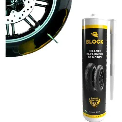 Vacina Selante Preventiva Anti Furo Pneu Block Motos 300 Ml