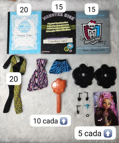 Lote Acessórios Bonecas Monster High G1