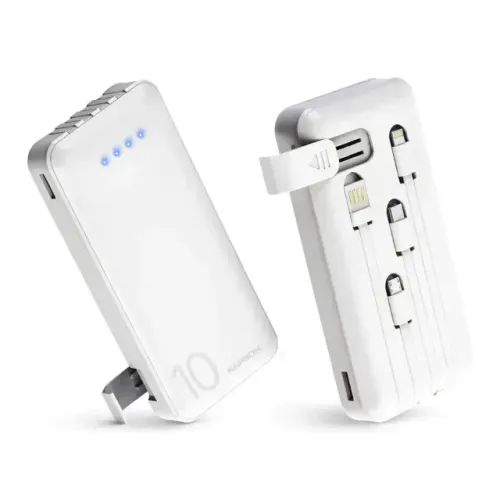 Carregador Portátil Power Bank 10000mAh com 04 Saídas USB / V8 / TIPO-C / Lightning Kapbom
