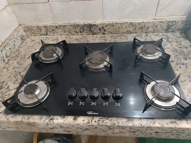 Fogão Cooktop 5 bocas Fischer - Vidro temperado