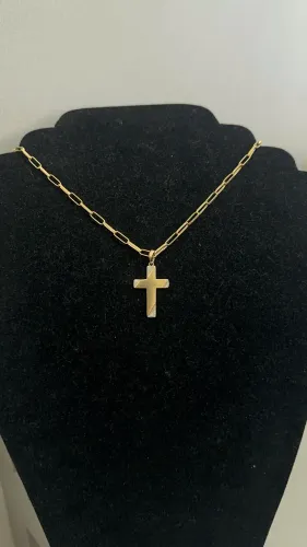 Corrente Tijolinho de ouro 18k procedência garantia eterna