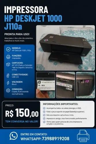 IMPRESSORA HP DeskJet 1000