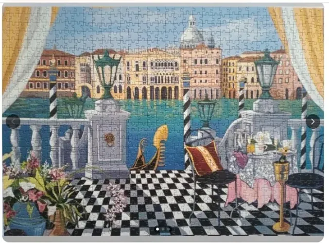 Quebra-cabeça puzzle Ravensburger, Dreaming of Venice, 1000 peças, completo