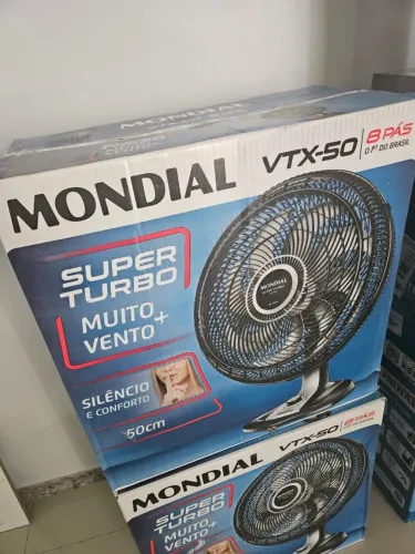 MONDIAL Ventilador 50cm Super Turbo 8 Pás, Preto/Prata, 150W, 110V