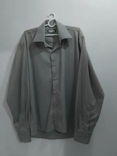 Camisa Social Masculina Porto & Co. Manga Longa
