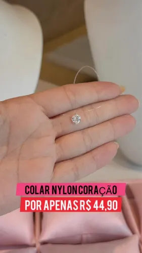 Colar Nylon Ponto de Luz Prata 925