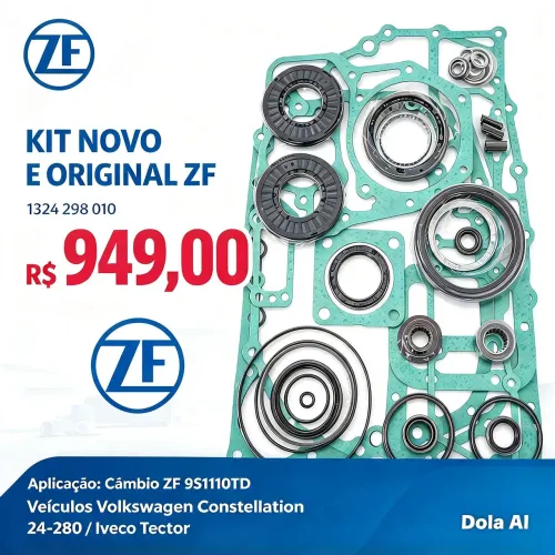 Jogo de reparo completo original ZF 1324 298 010 câmbio ZF 9S1110TD 