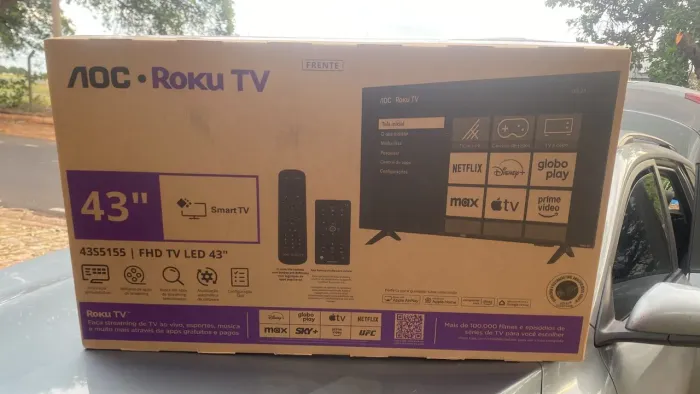 Tv AOC Rout TV FHD TV LED 43 Polegadas nova na caixa<br><br>Zera na caixa tá disponível
