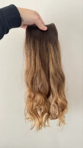 Mega hair loiro ondulado natural
