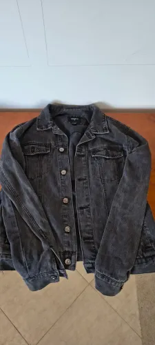 Jaqueta Jeans Preta Masculina Forever 21 - M
