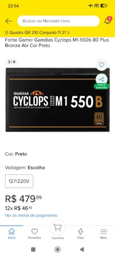 Fonte de computador para game