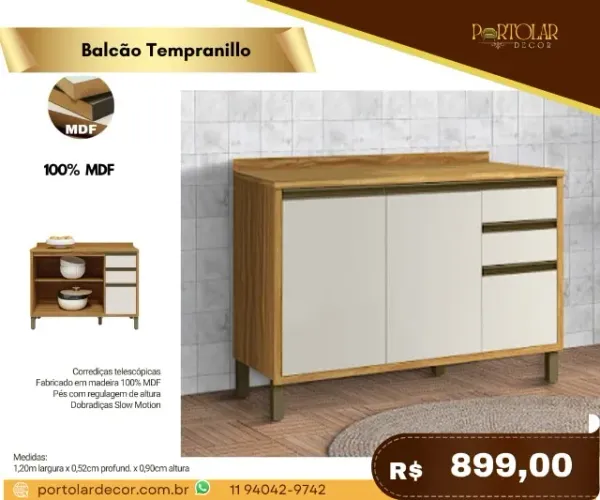 Balcão Tempranillo, a pronta entrega