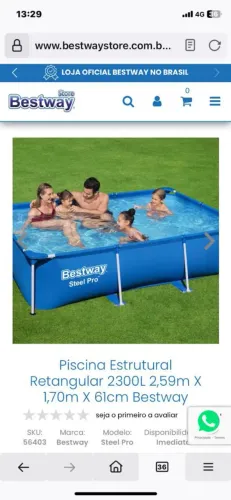 Piscina Estrutural Bestway 2300L Infantil