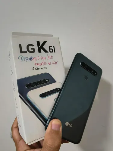 smartphone LG K61 usado com caixa original - 4 Câmeras 128GB 4GB de RAM.