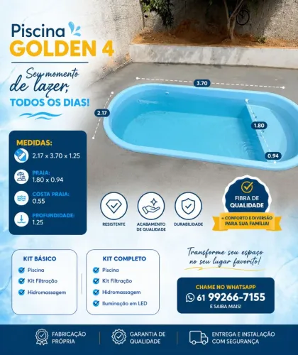 Piscina de 4 metros Golden kit básico