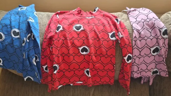 Kit 3 Blusas Manga Longa Menina Tam 8 - Bochechinha Corações