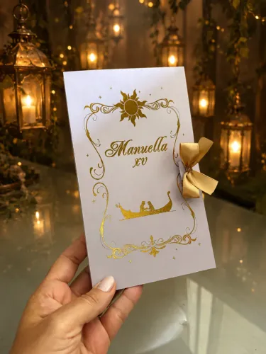 Convite de 15 anos Rapunzel