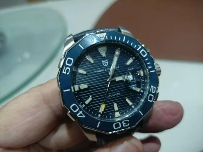 Relógio Pagani Design Pd1617 Safira Automático , Aquaracer