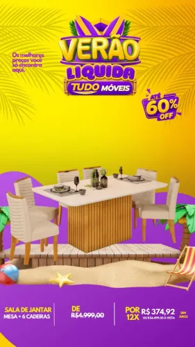 SALA DE JANTAR COM 6 CADEIRAS
