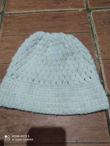 Gorro de tricô Branco