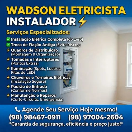 Serviços de manutenção elétrica