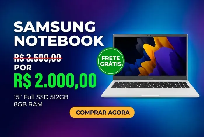 Notebook Samsung Book 15 1135g7 8gb 1tb Hd - Full SSD 512GB 