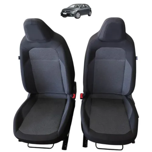 Par Banco Tecido Dianteiro Vw Polo 2026 2025 2024 2023 2022 Cinza