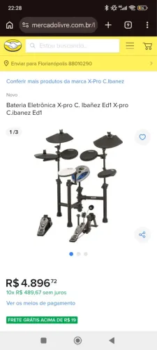 Bateria eletrônica x pro-cIbanes 