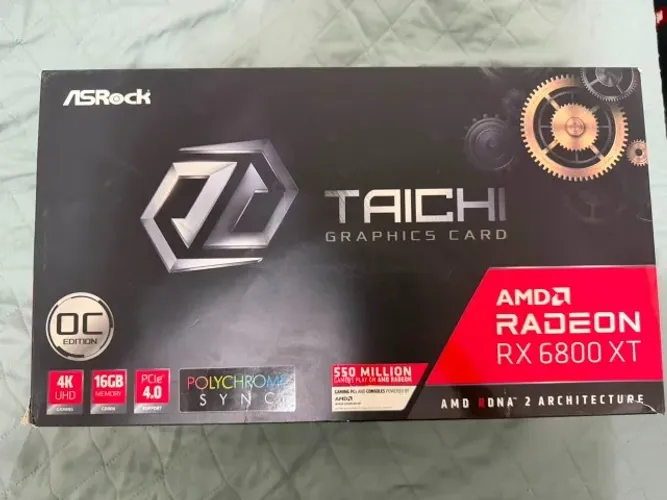 Placa de Vídeo ASRock Radeon RX 6800 XT Taichi 16GB OC Edition - Caixa Original