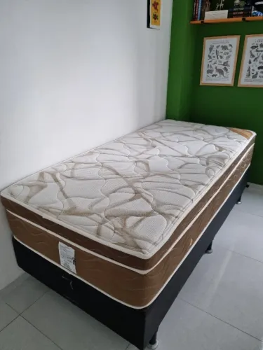  ORTOBOM CAMA COMPLETA base + Colchão Ouro Spring seminovo 