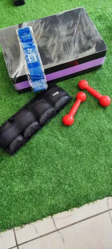 Kit musculação com step