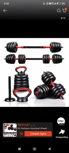 Kit halteres 40 kg 6x1 