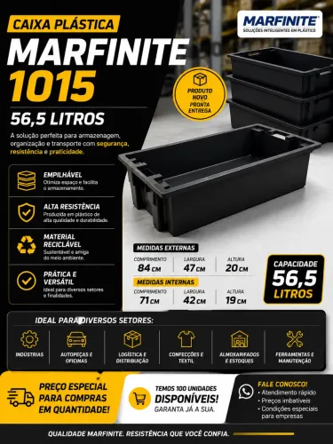 Caixa Marfinite Mod 1015 - 56,5 Litros Nova