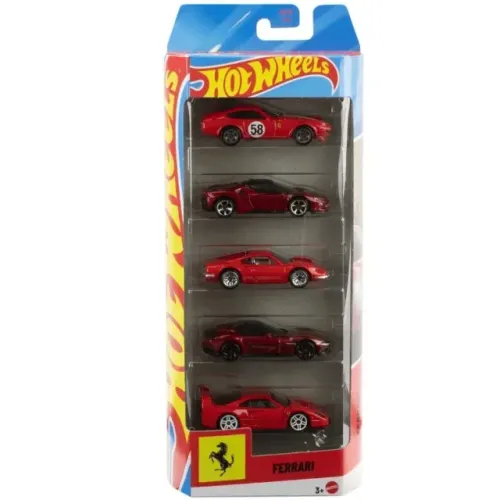 5 Pack Ferrari Hot Wheels