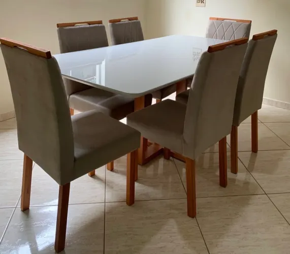 Mesa Moderna com 6 Cadeiras NOVO PROMOÇÃO 