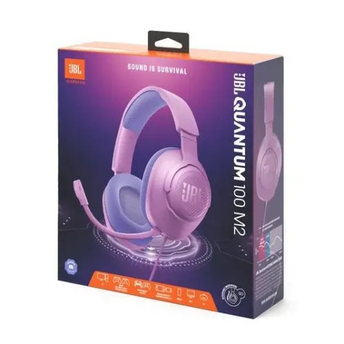 Fone de Ouvido JBL Quantum 100 m2 Roxo/Rosa