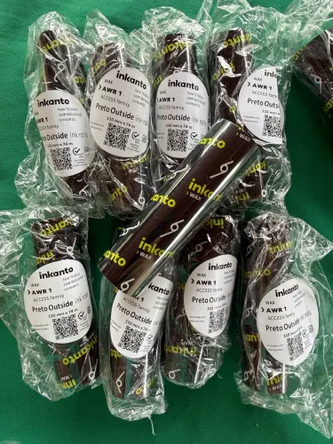 Kit com 20 Rolos Ribbon Cera Inkanto AWR1 110 mm x 74 m | Compatível Zebra | Novo