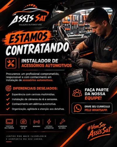 Vaga de Instalador de Acessórios Automotivos 