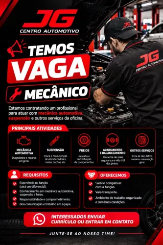 Vaga de mecânico de auto