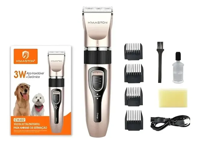Máquina De Tosa Profissional Sem Fio P/ Cães E Gatos
