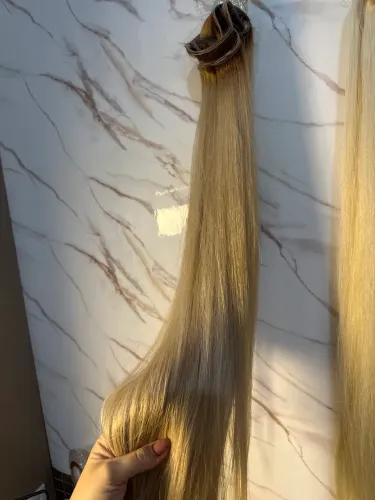 Cabelo Brasileiro do Sul fio fino gelado liso loiro 70cm  