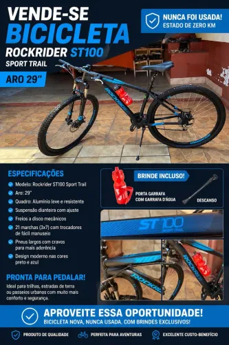 VENDO BICICLETA ROCKRIDER ST100 - ARO 29
