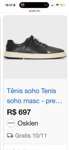 Tênis Osklen Soho - Couro Preto