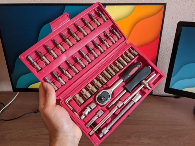 Kit Ferramentas Com Catraca 46 Peças