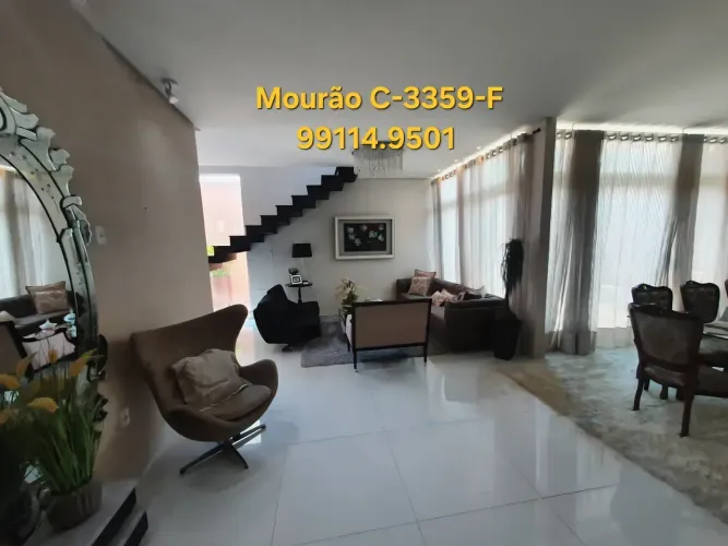 Alugo/Vendo Casa Duplex na Rua Principal do Condomínio Renaissance. 4 Suítes. Completa