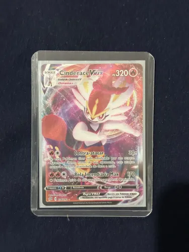 Carta pokémon Cinderace VMAX perfeita condição, rara