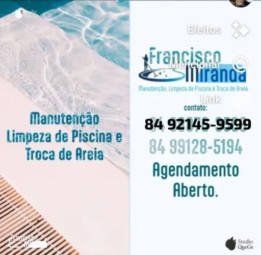 Manutenção, Limpeza de piscina e troca de areia 